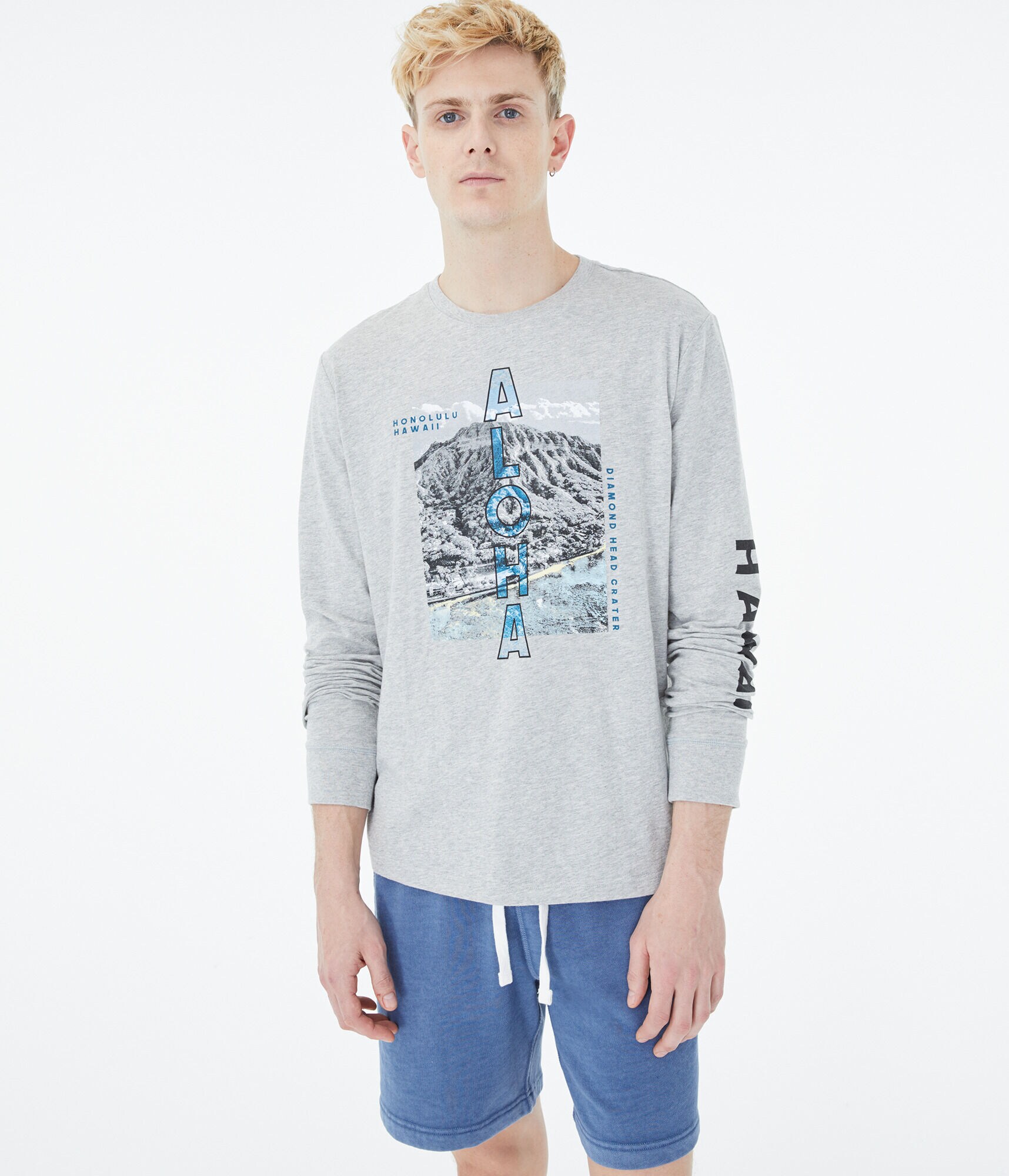 Long Sleeve Aloha Hawaii Graphic Tee