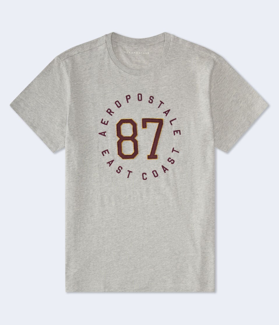 Aeropostale 87 Appliqué Graphic Tee