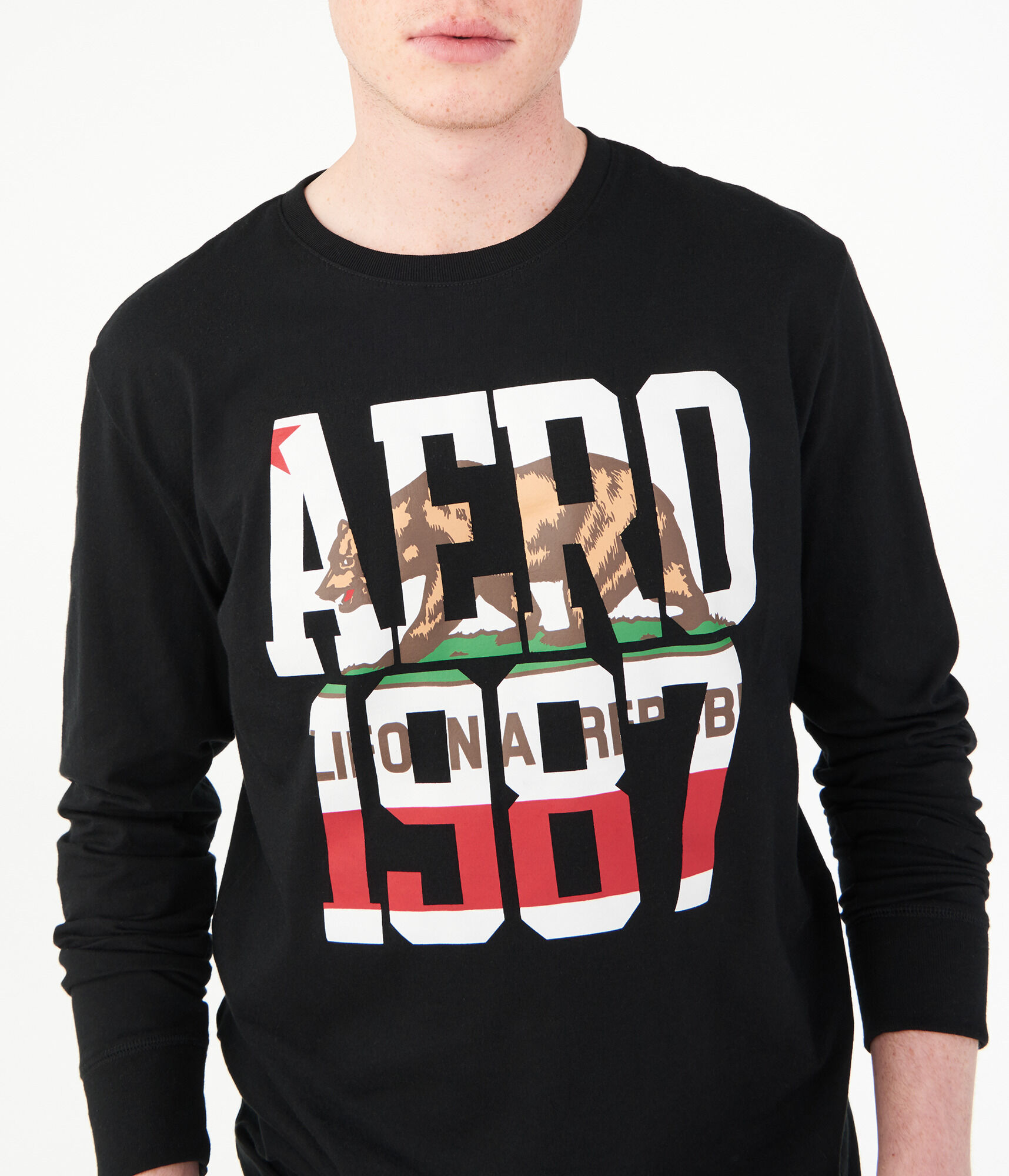 Long Sleeve Aero 1987 Bear Graphic Tee***