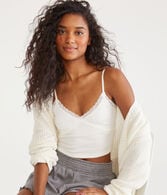 Crossover Lace Cropped Cami