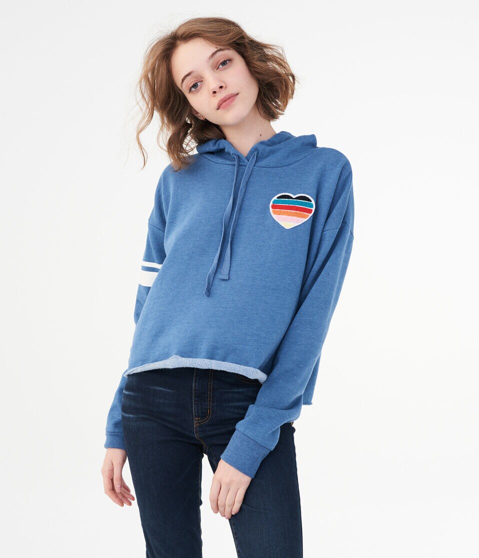 Rainbow Heart Pullover Hoodie