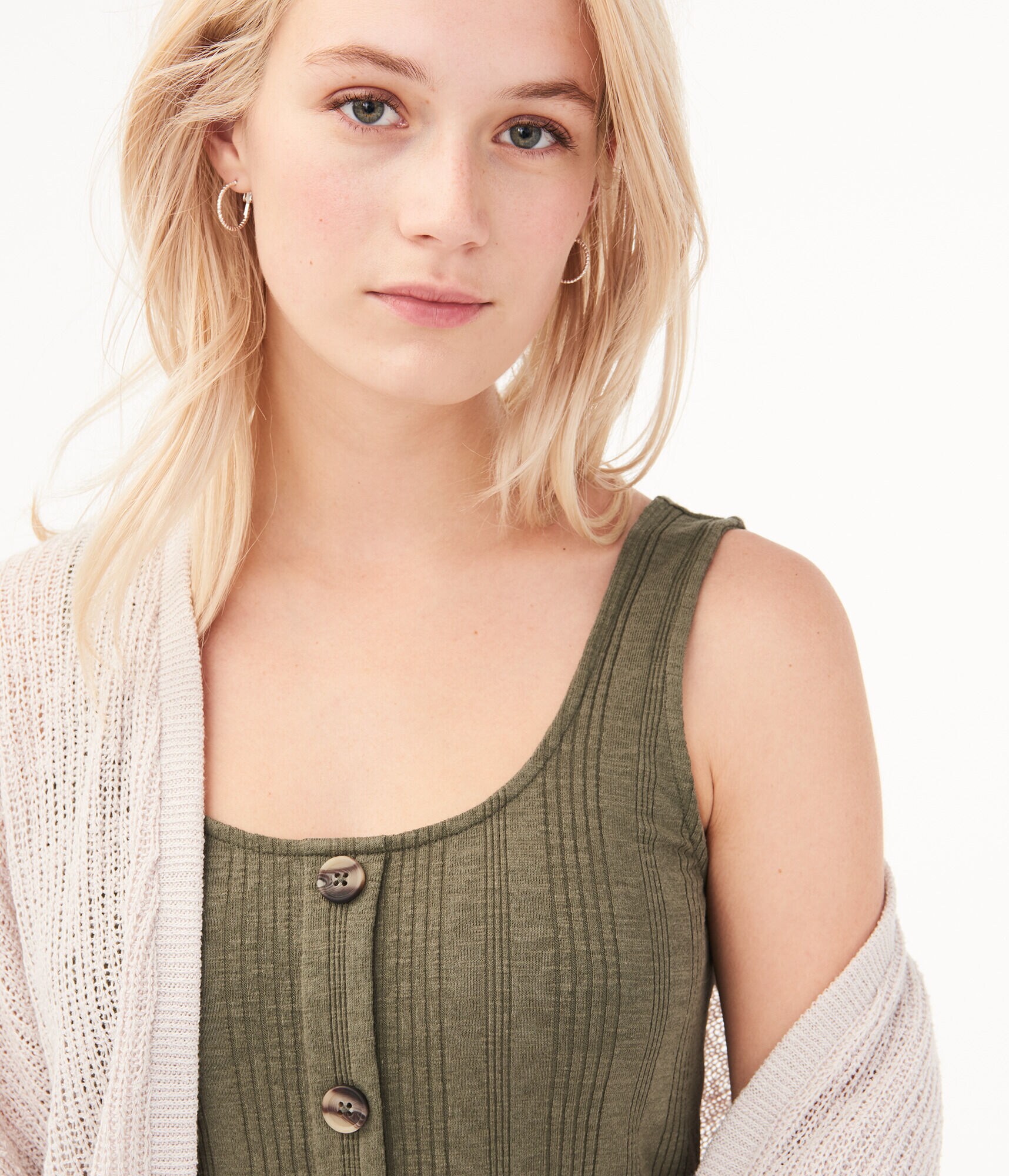 Seriously Soft Button-Front Bodycon Dress