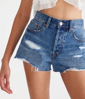 Premium Air Mid-Rise Slouchy Boyfriend Denim Shorts