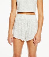 Floral High-Rise Smocked Sleep Shorts
