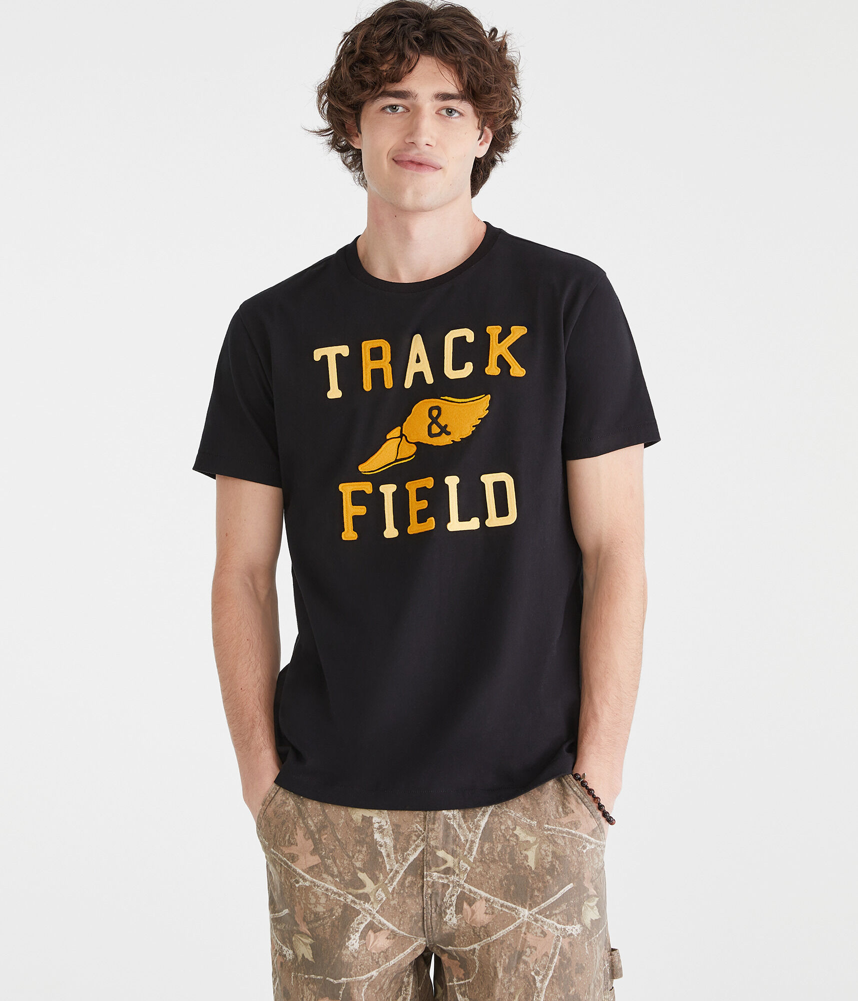 Track & Field Appliqué Graphic Tee
