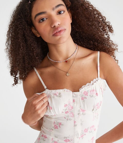 Floral Strapless Drop-Waist Mini Dress Floral Strapless Drop-Waist Mini Dress