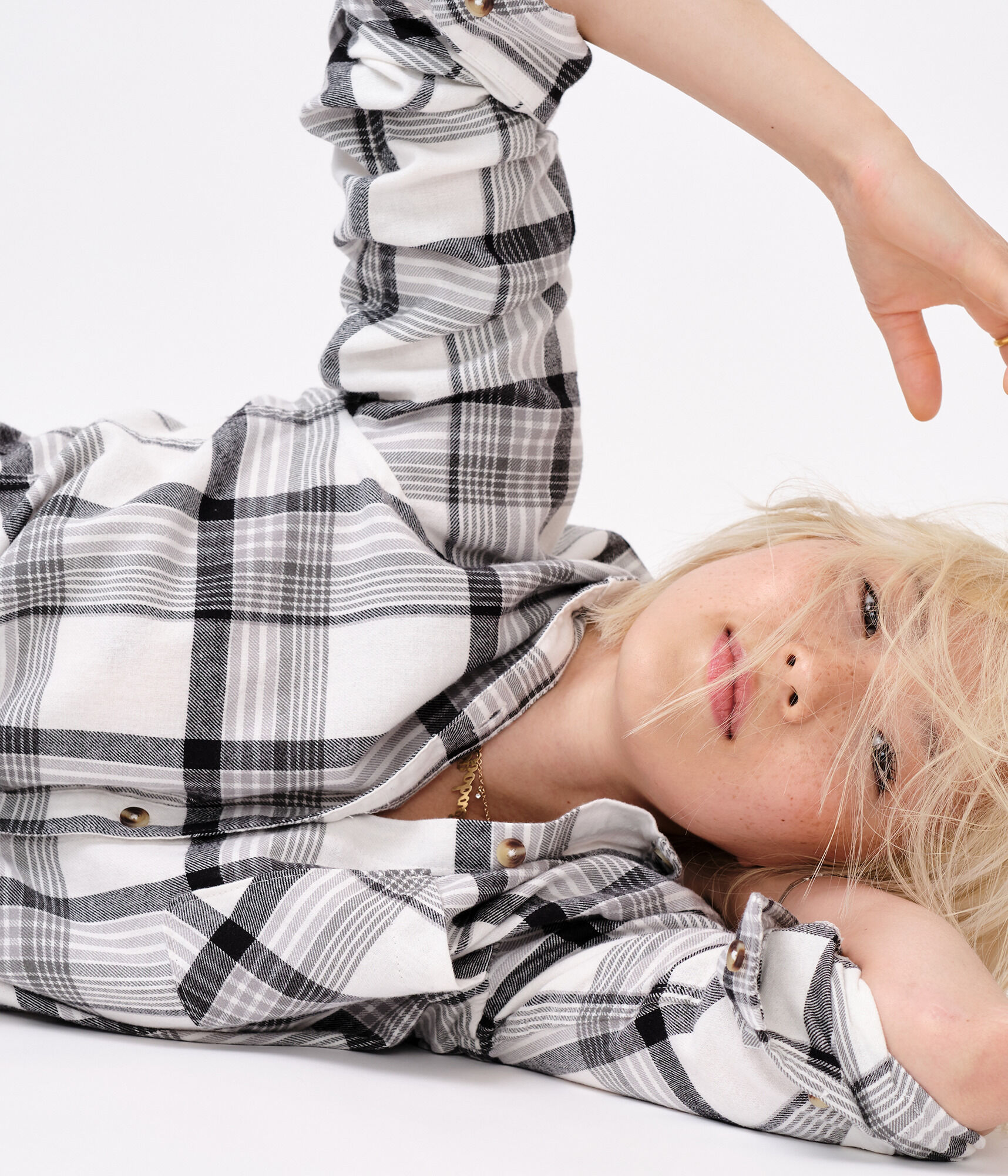 Long Sleeve Plaid Button-Down Shirt