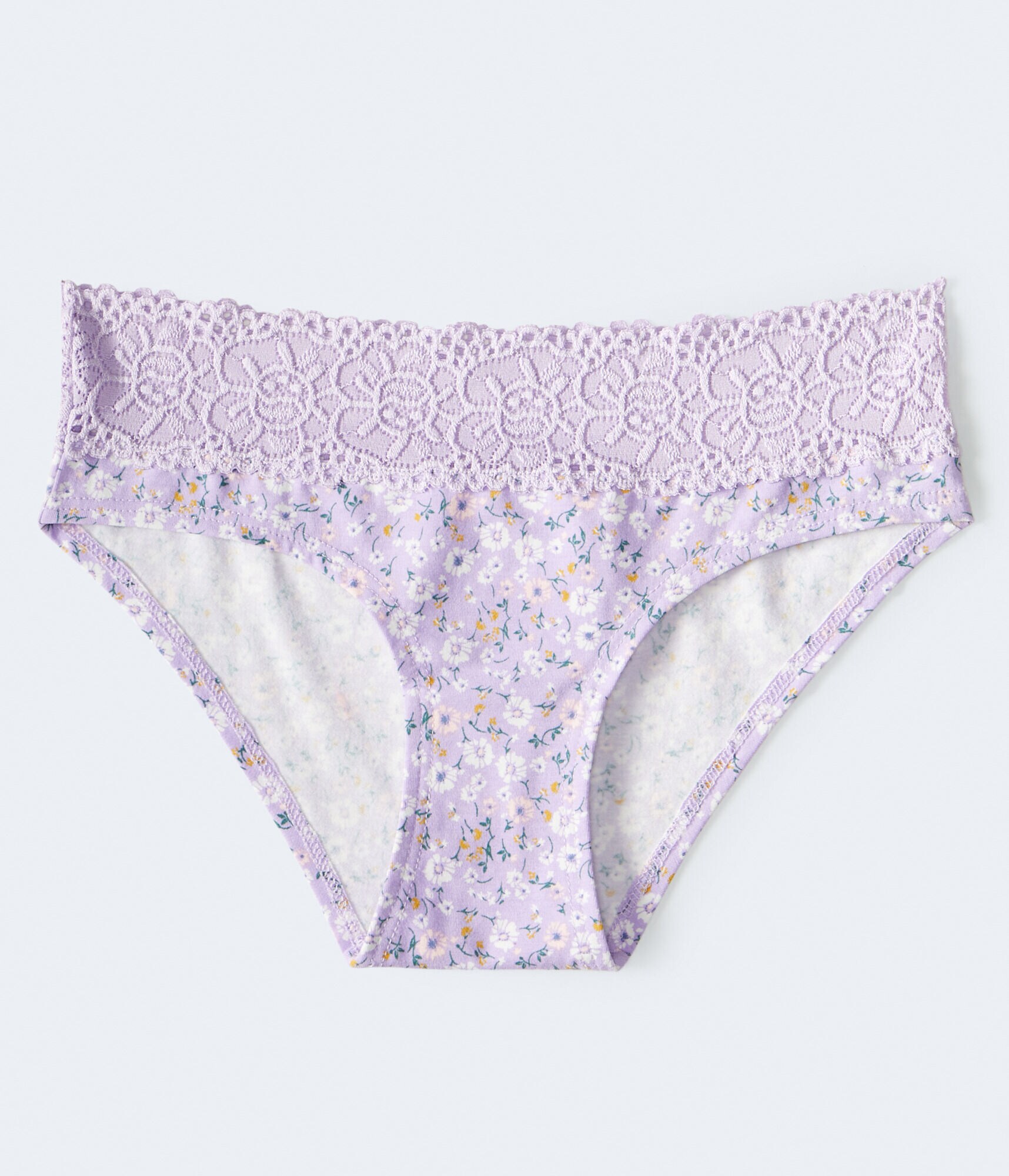 Floral Lace-Trim Hipster
