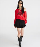 High-Waisted Lace-Trim Flippy Skort