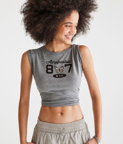 Aeropostale 87 Butterfly Foil Graphic Tee