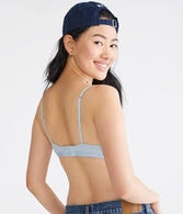 Ribbed Logo Triangle Bra