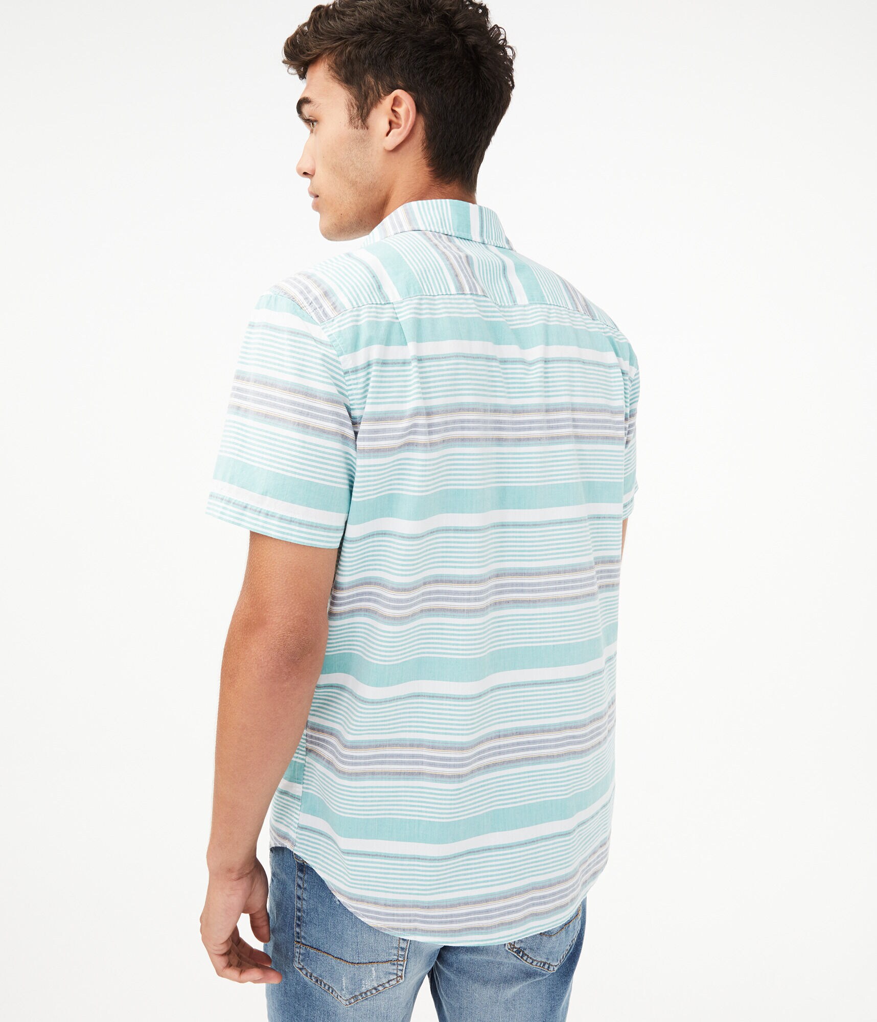 Striped Button-Down Shirt