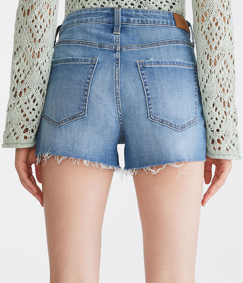 Curvy High-Rise Denim Midi Shorts Curvy High-Rise Denim Midi Shorts