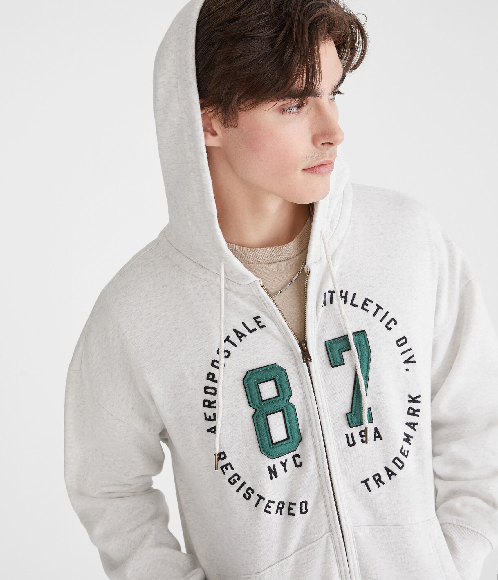 Aeropostale 87 Circle Full-Zip Hoodie