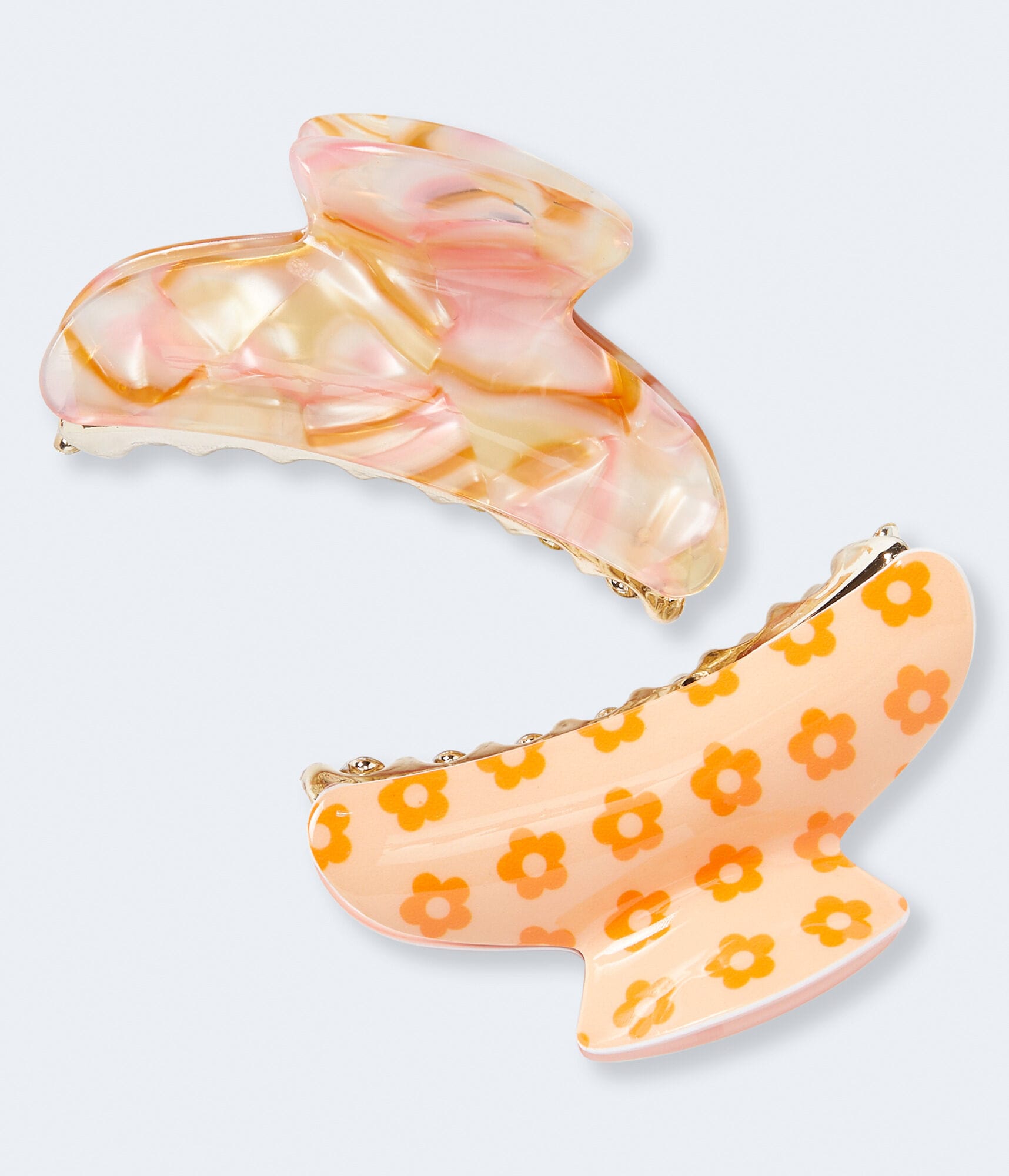 Retro Flower Claw Hair Clip 2-Pack