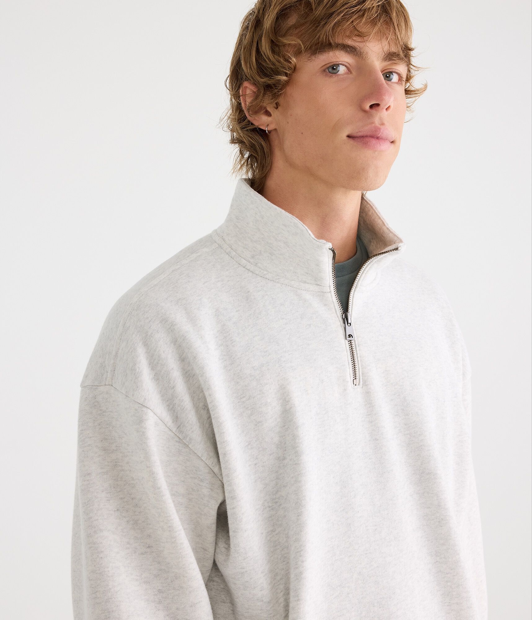 Cloud Soft Boxy Quarter-Zip Sweatshirt