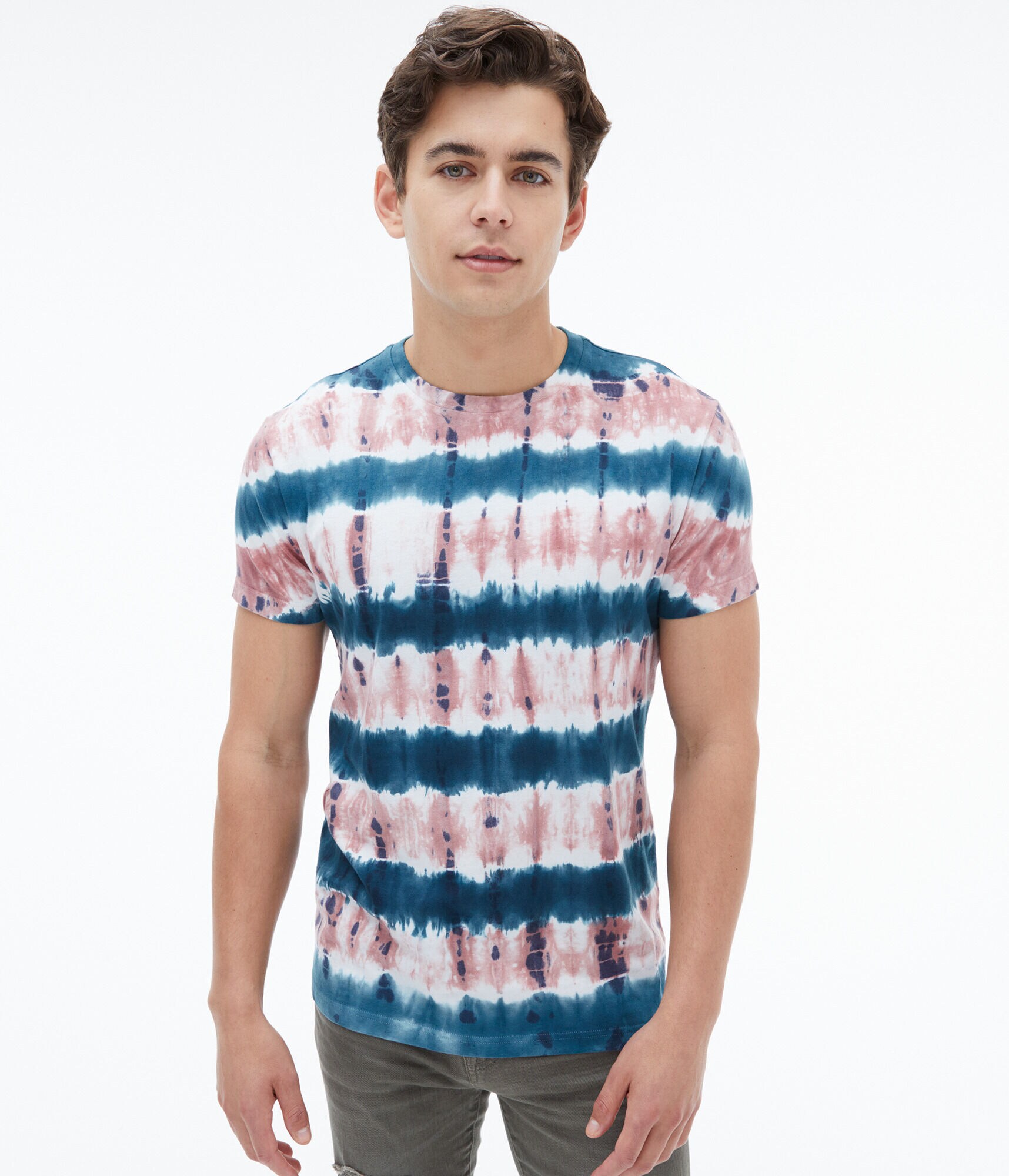 Tie-Dye Stripe Crew Tee