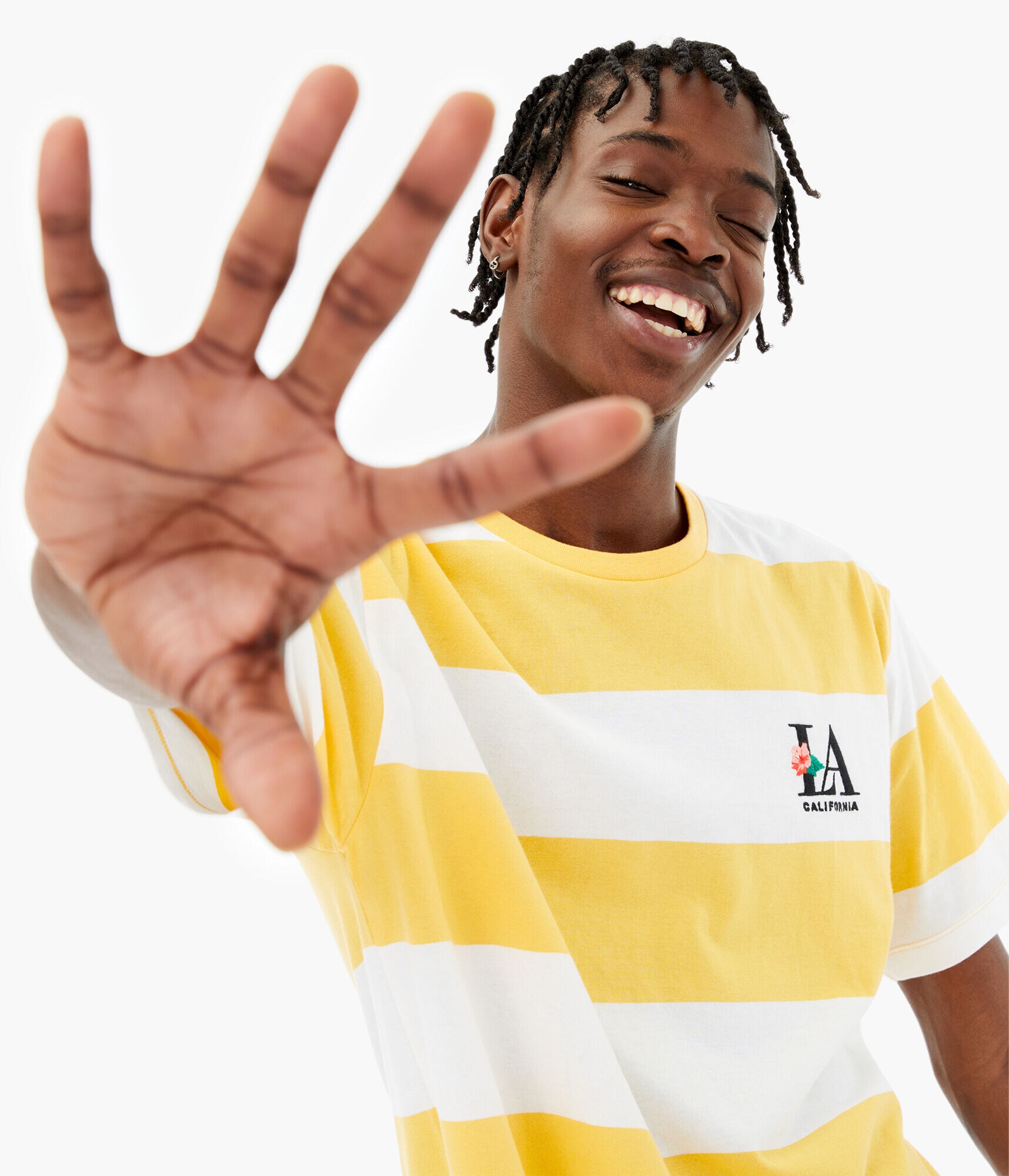 California Bar Stripe Graphic Tee