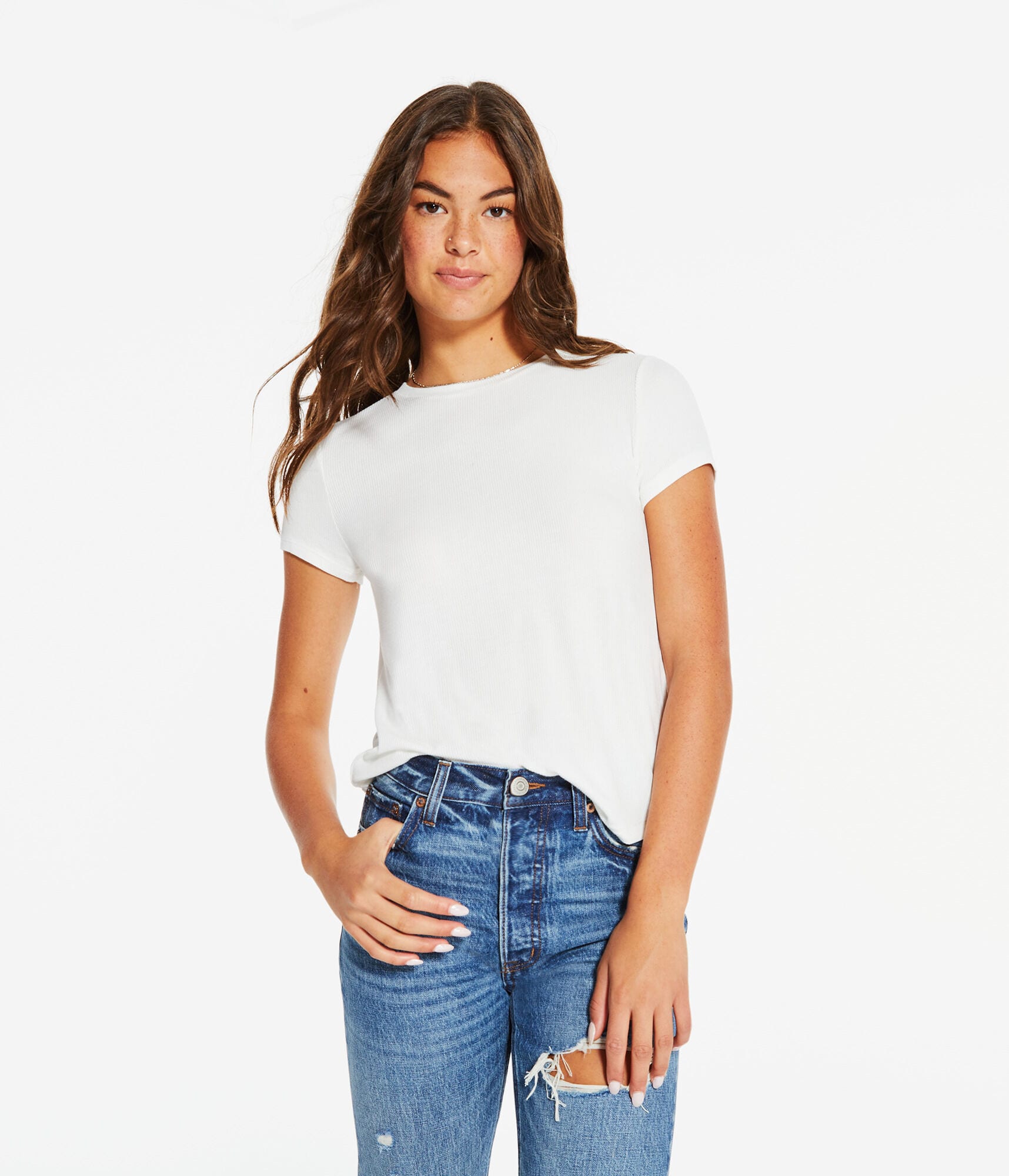 Seriously Soft Ribbed Crew Tee