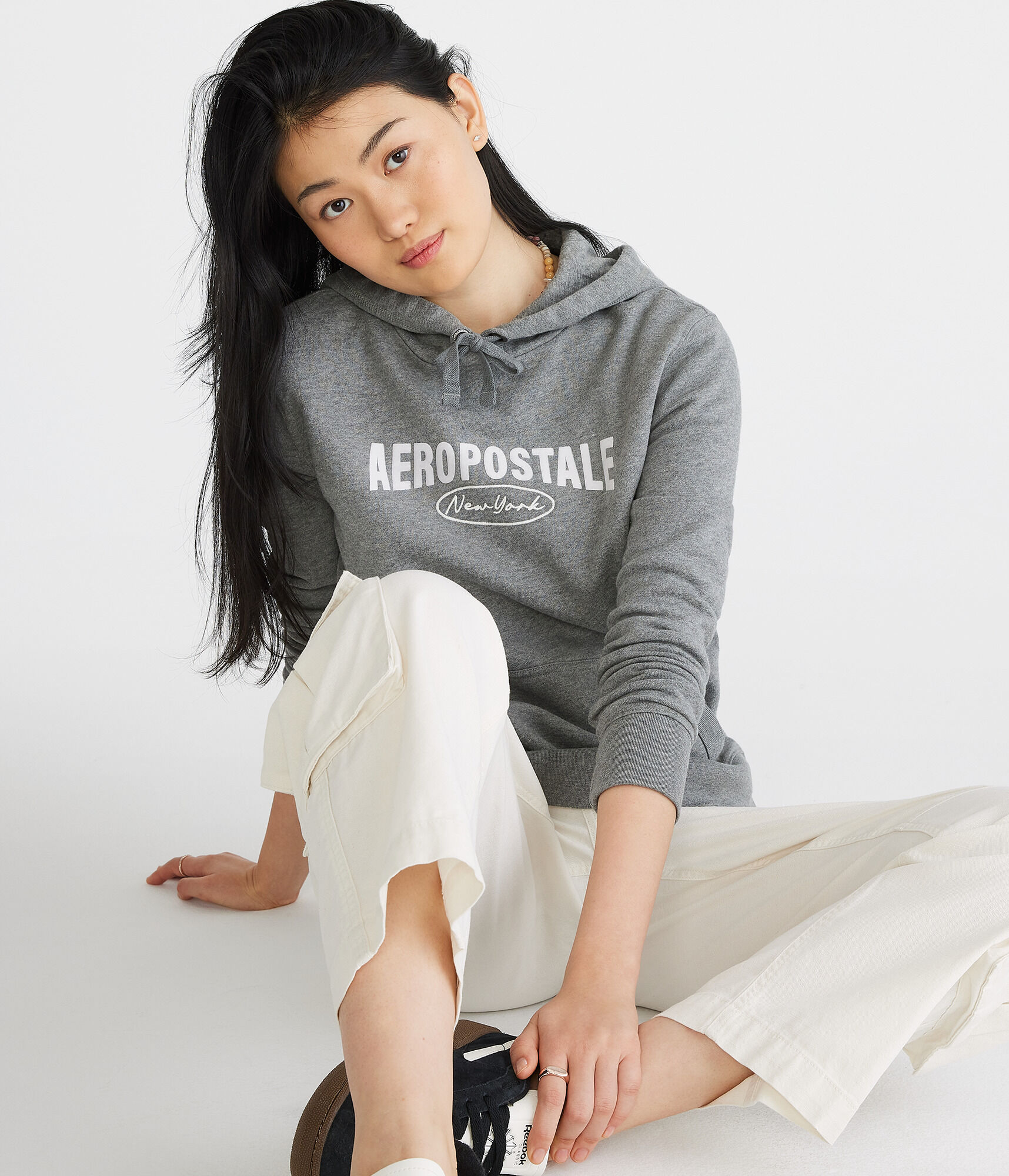 Aeropostale New York Oval Pullover Hoodie