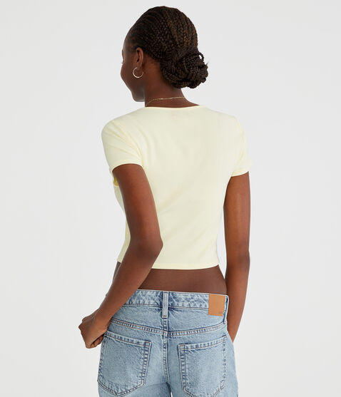 Juicy Couture Cropped Henley Juicy Couture Cropped Henley