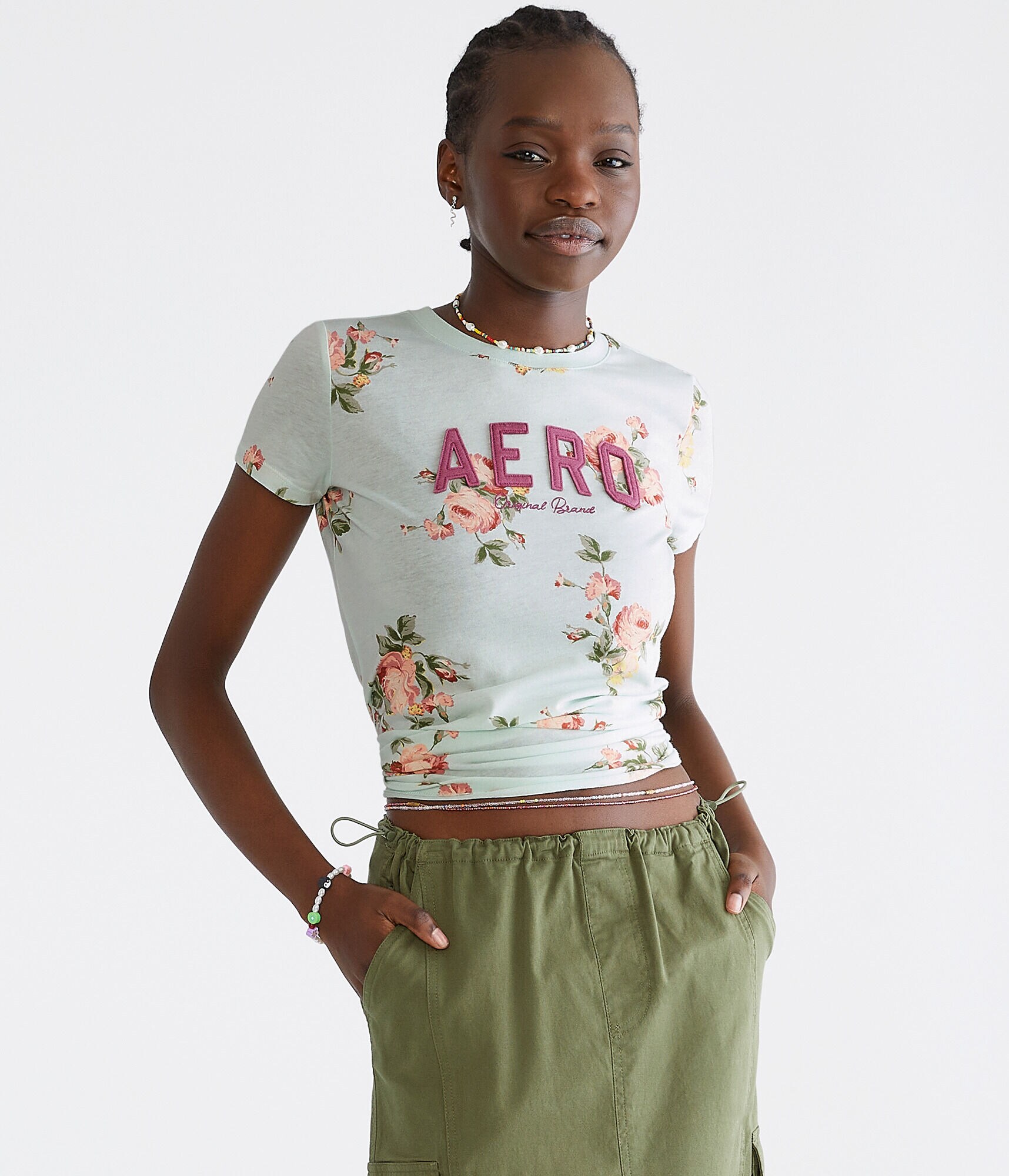 Aero Floral Appliqu&eacute; Graphic Tee