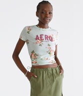 Aero Floral Appliqué Graphic Tee