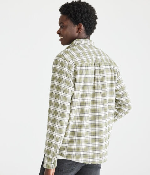 Long Sleeve Relaxed Plaid Oxford Shirt Long Sleeve Relaxed Plaid Oxford Shirt