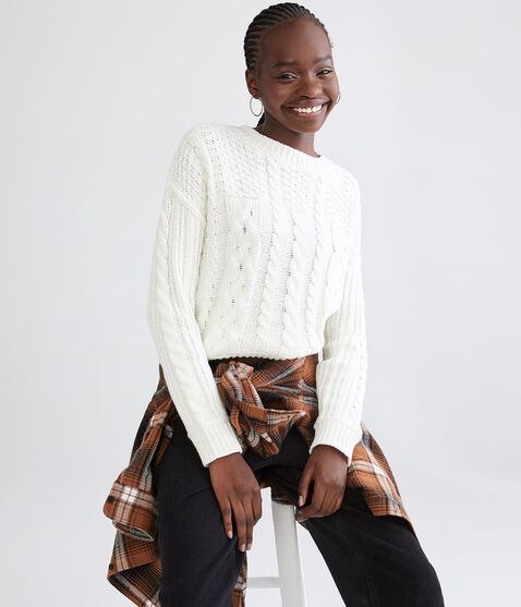 Cable-Knit Crew-Neck Sweater Cable-Knit Crew-Neck Sweater