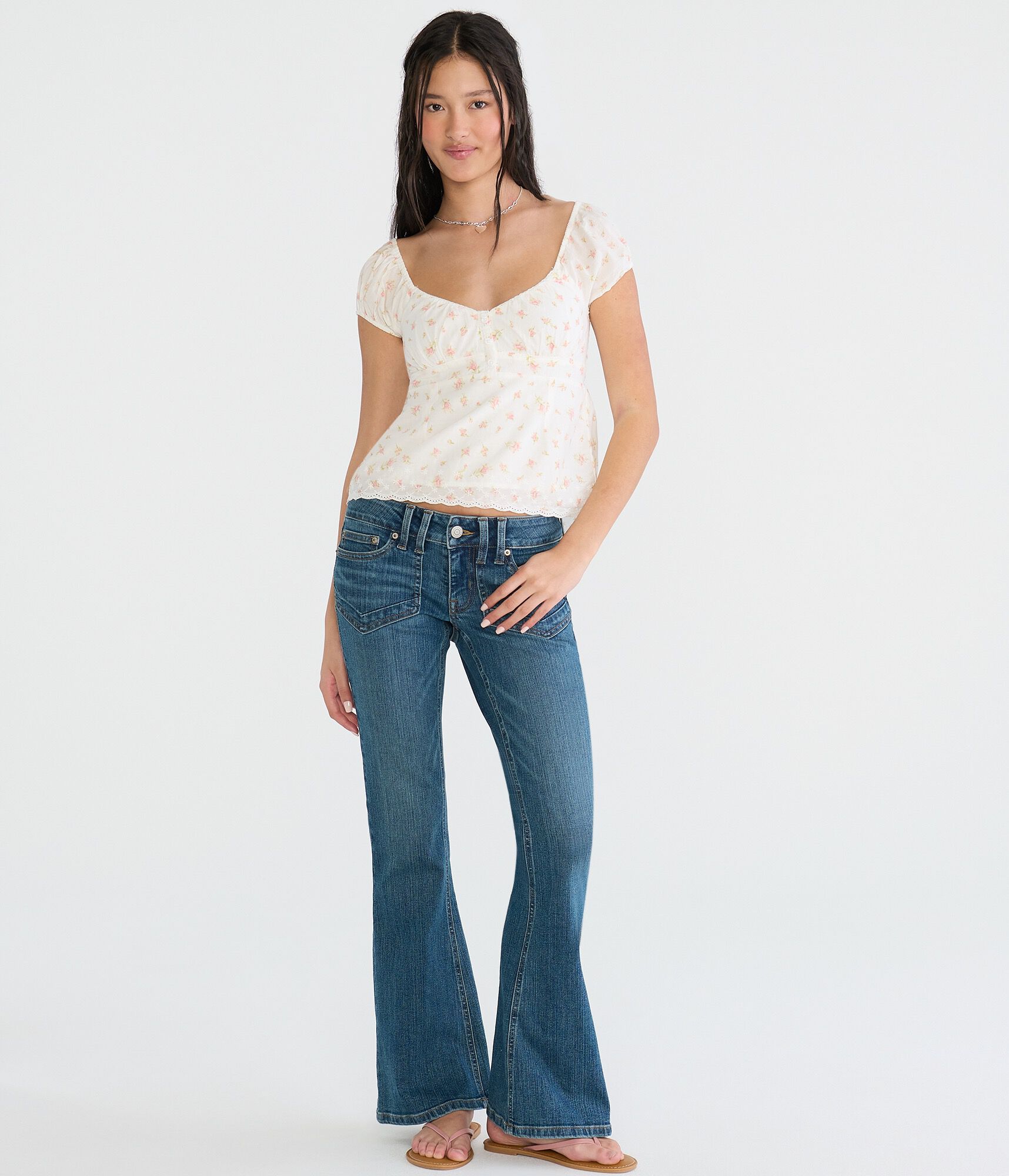 Floral Tie-Back Babydoll Top