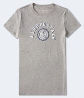 Aeropostale Arch Crest Appliqué Graphic Tee