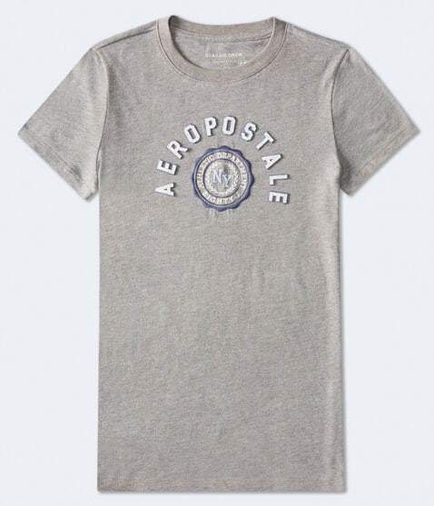 Aeropostale Arch Crest Appliqué Graphic Tee Aeropostale Arch Crest Appliqué Graphic Tee