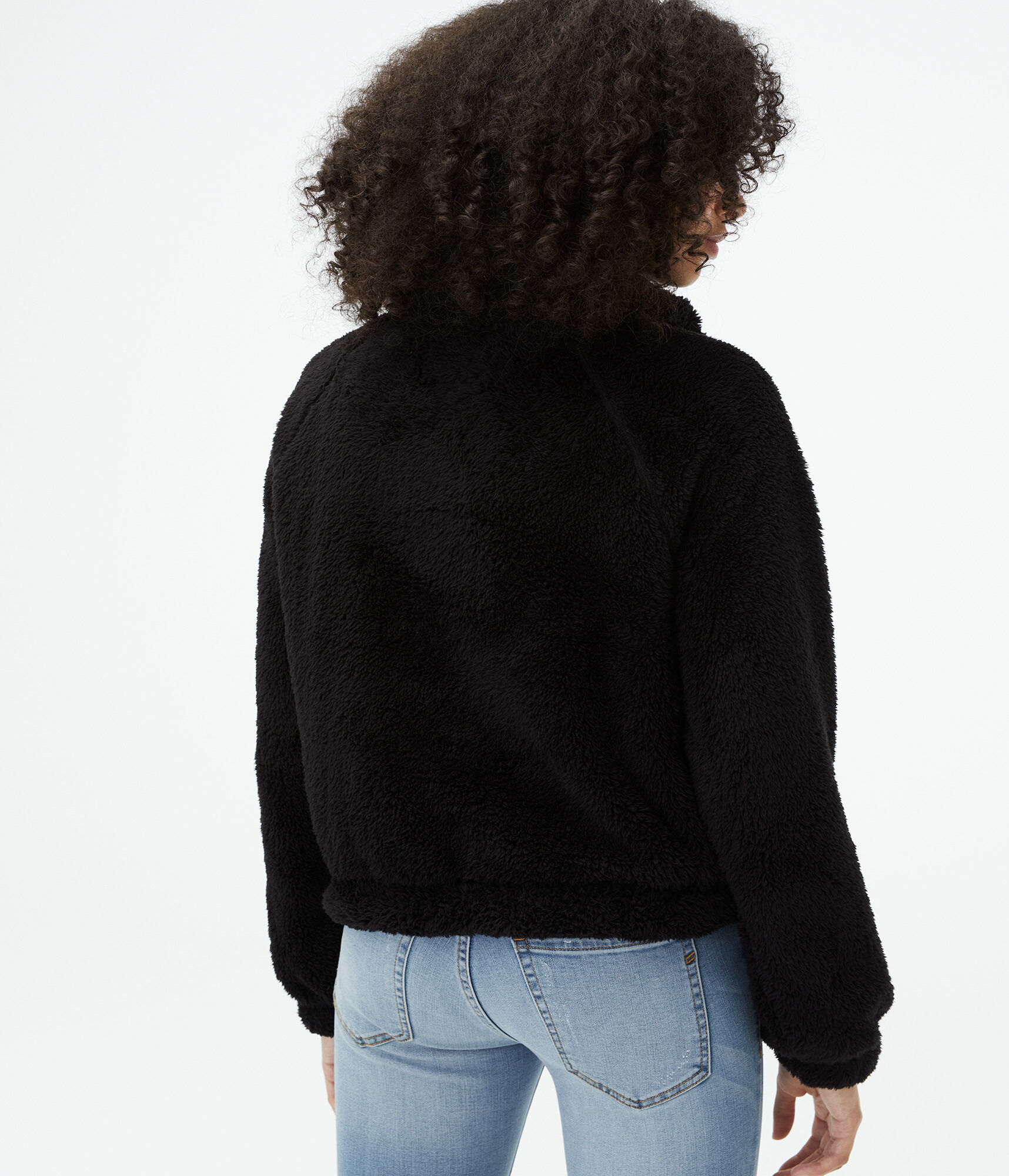 Cozy Mock-Neck Sherpa Fleece Pullover