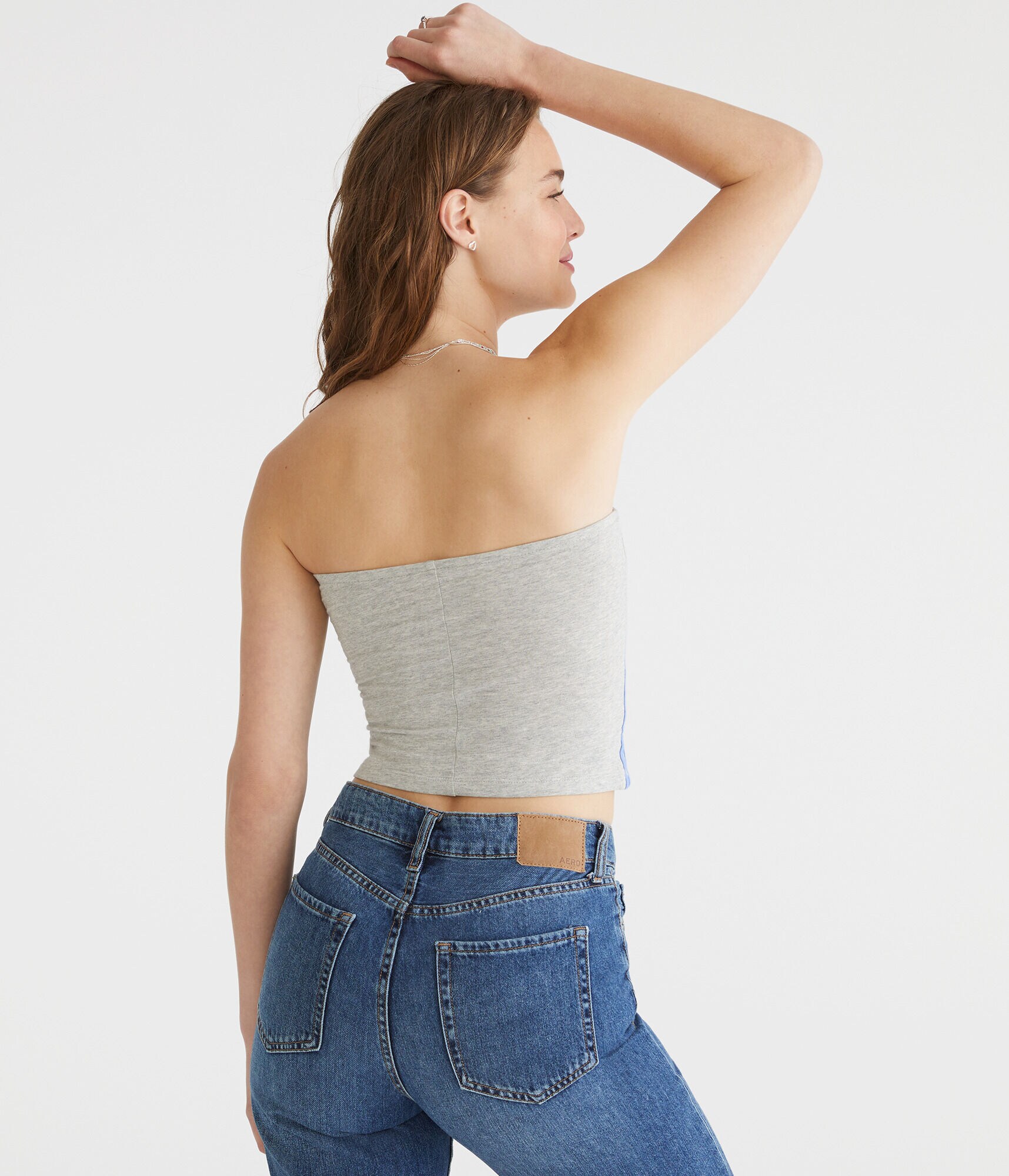 トップス tope tubetop Anaheim Racing Cropped Graphic Tube Top
