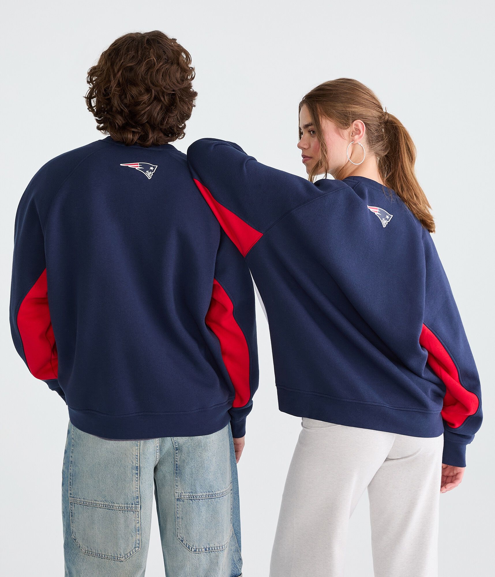 New England Patriots Colorblock Crew Sweatshirt