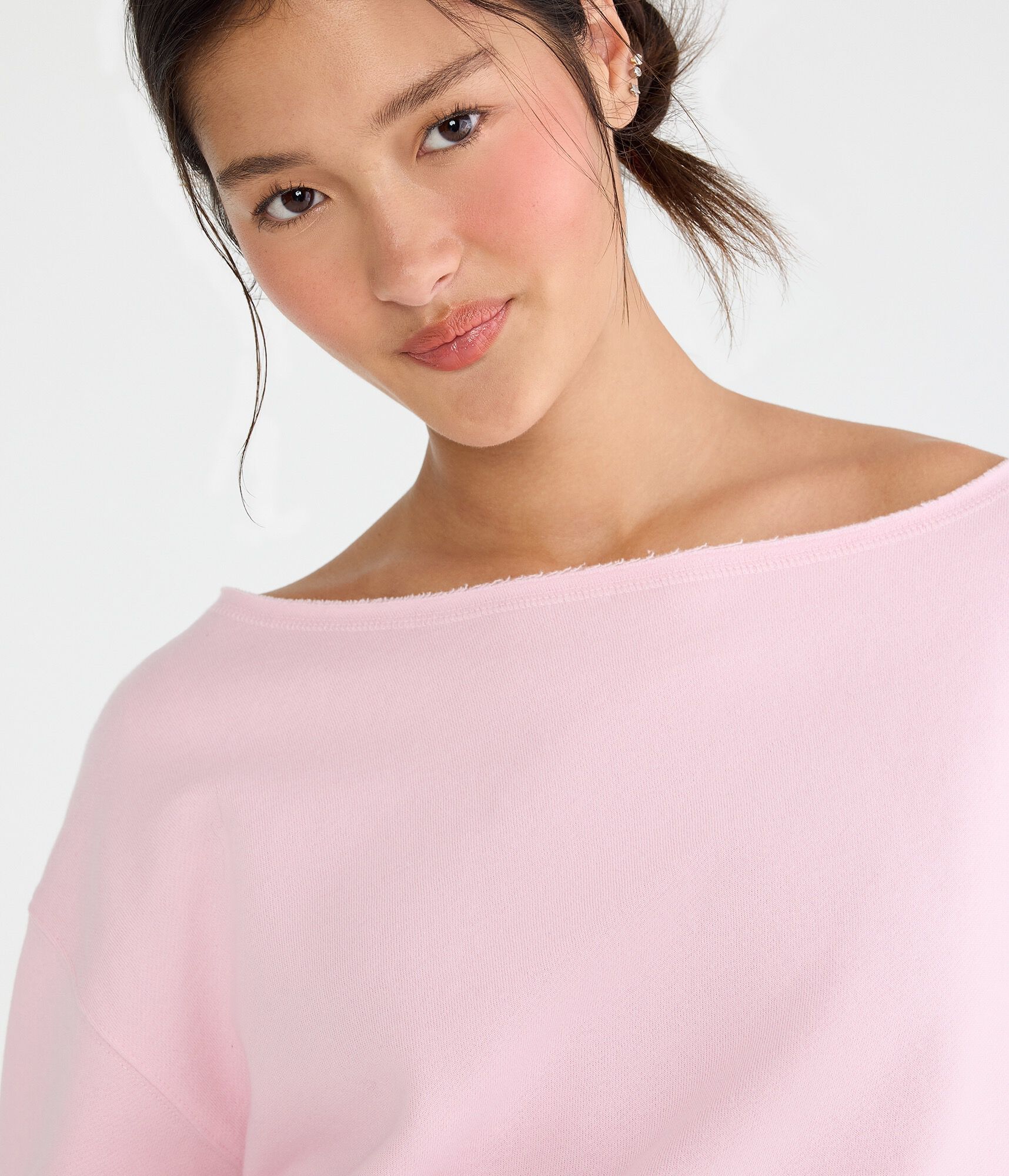Cloud Soft Oversized Off-The-Shoulder Sweatshirt