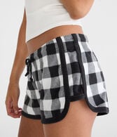 Buffalo Plaid Polyfleece Sleep Shorts
