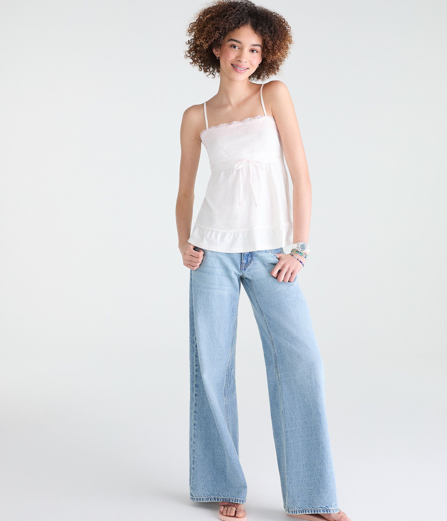 Lace-Trim Babydoll Cami