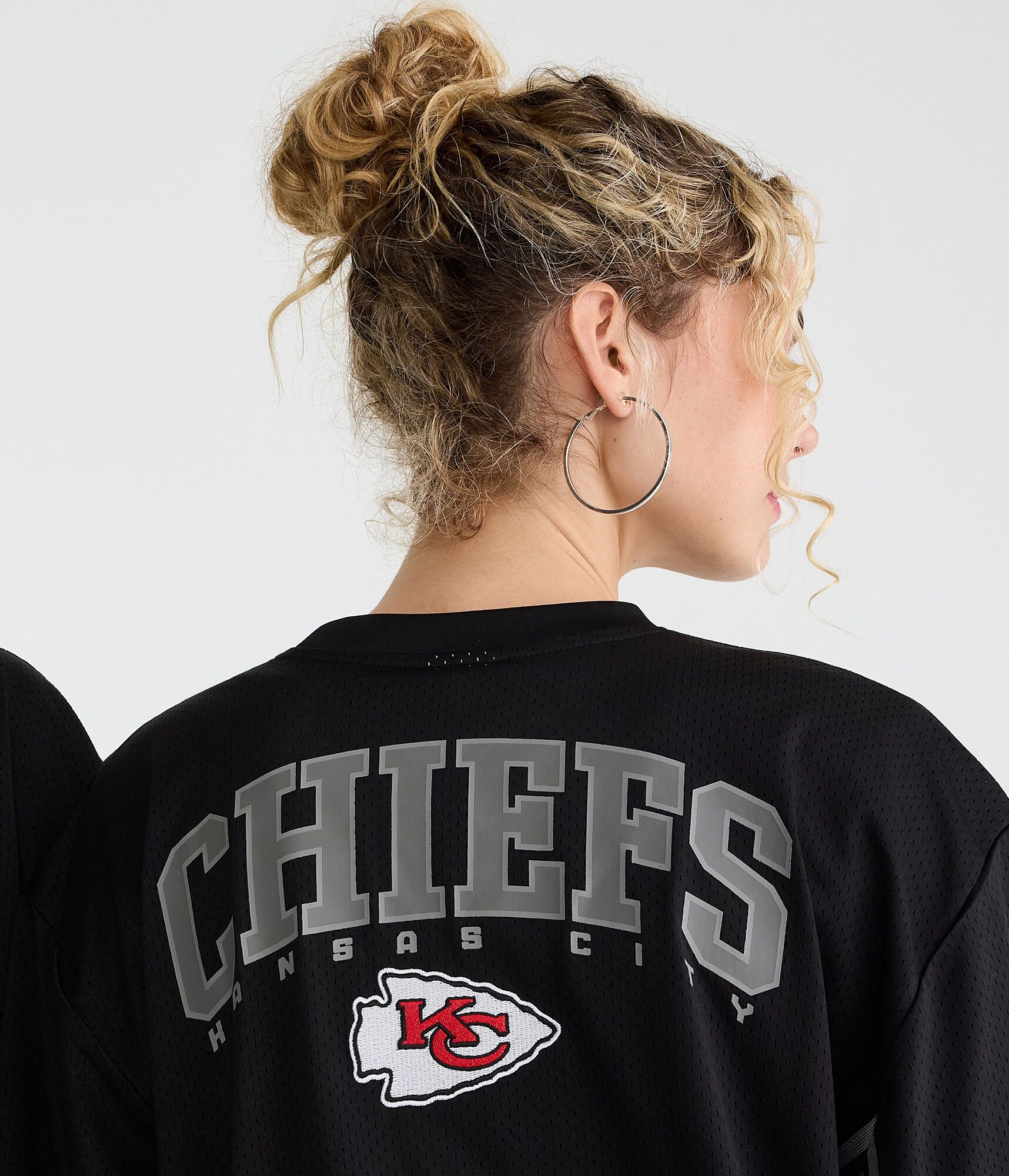 Kansas City Chiefs Striped Mesh Top