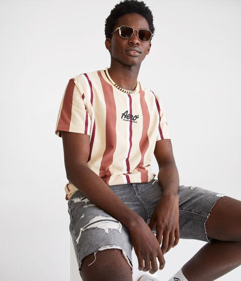 Aero Vertical Stripe Graphic Tee