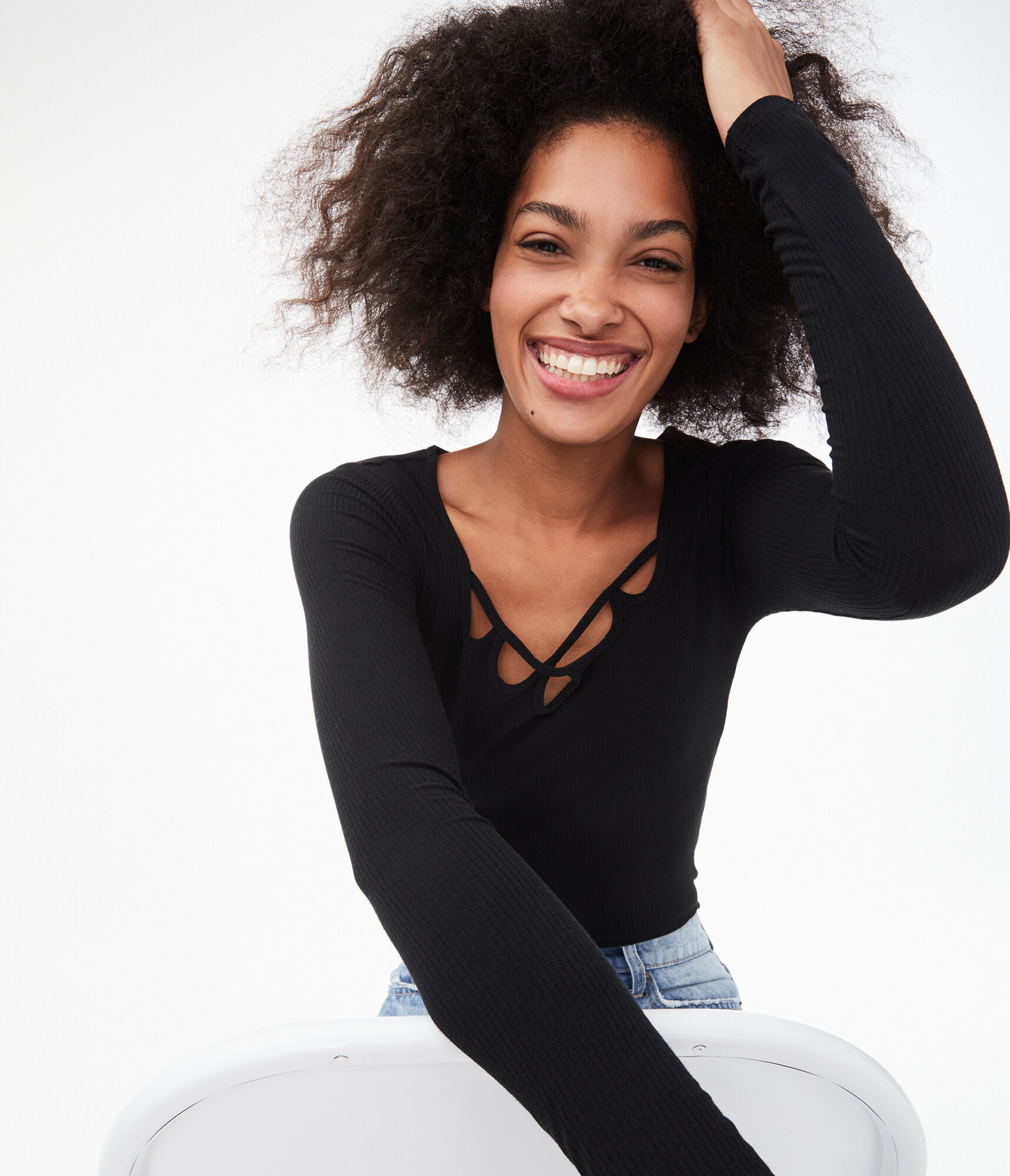 Long Sleeve Seriously Soft Cutout Bodycon Top