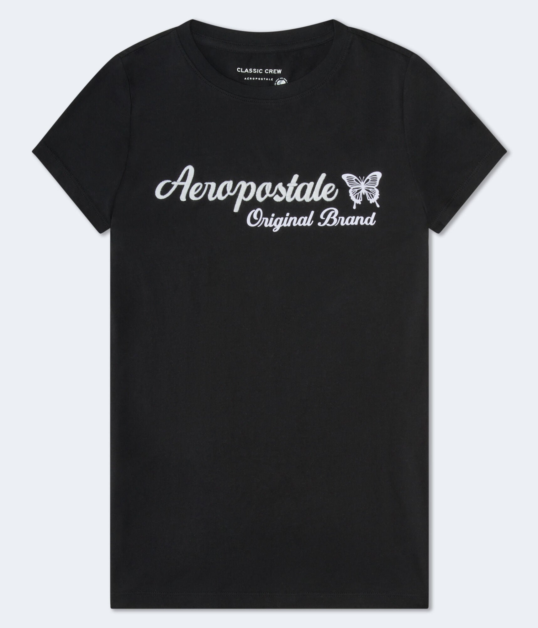 Aeropostale Butterfly Flocked Graphic Tee