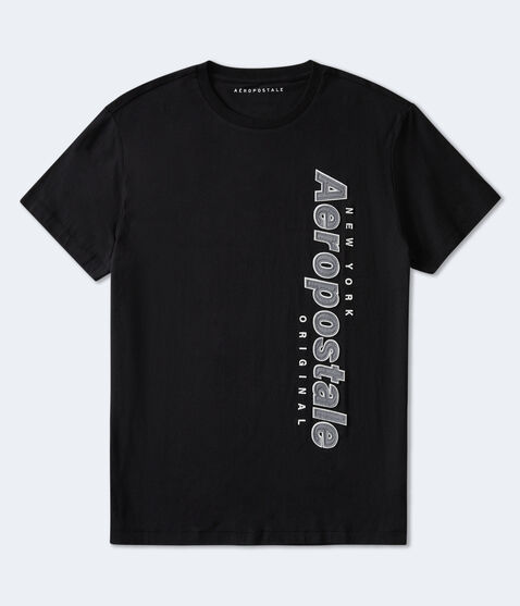 Aeropostale Vertical Appliqué Graphic Tee Aeropostale Vertical Appliqué Graphic Tee