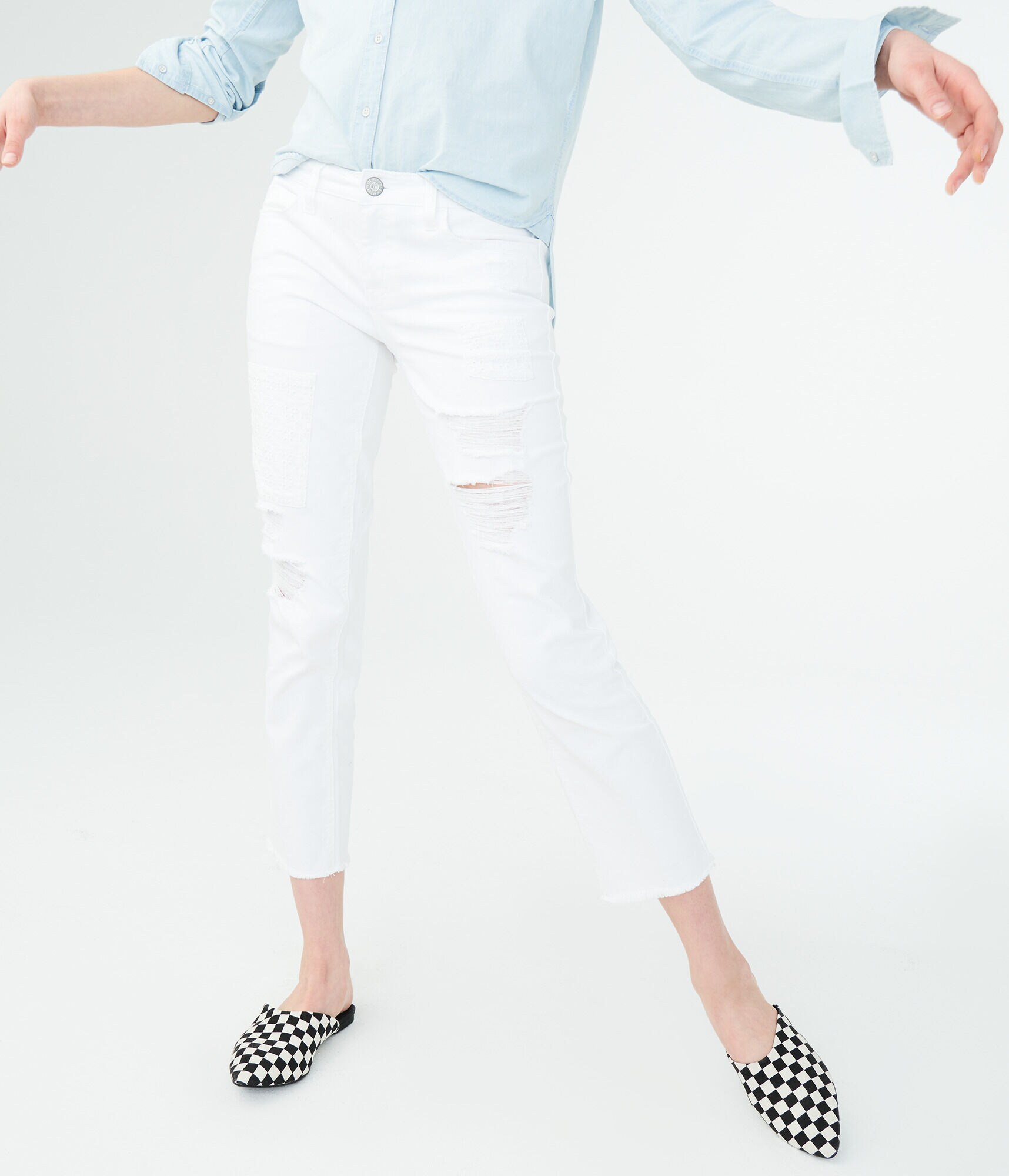 Low-Rise Ankle Straight Jean