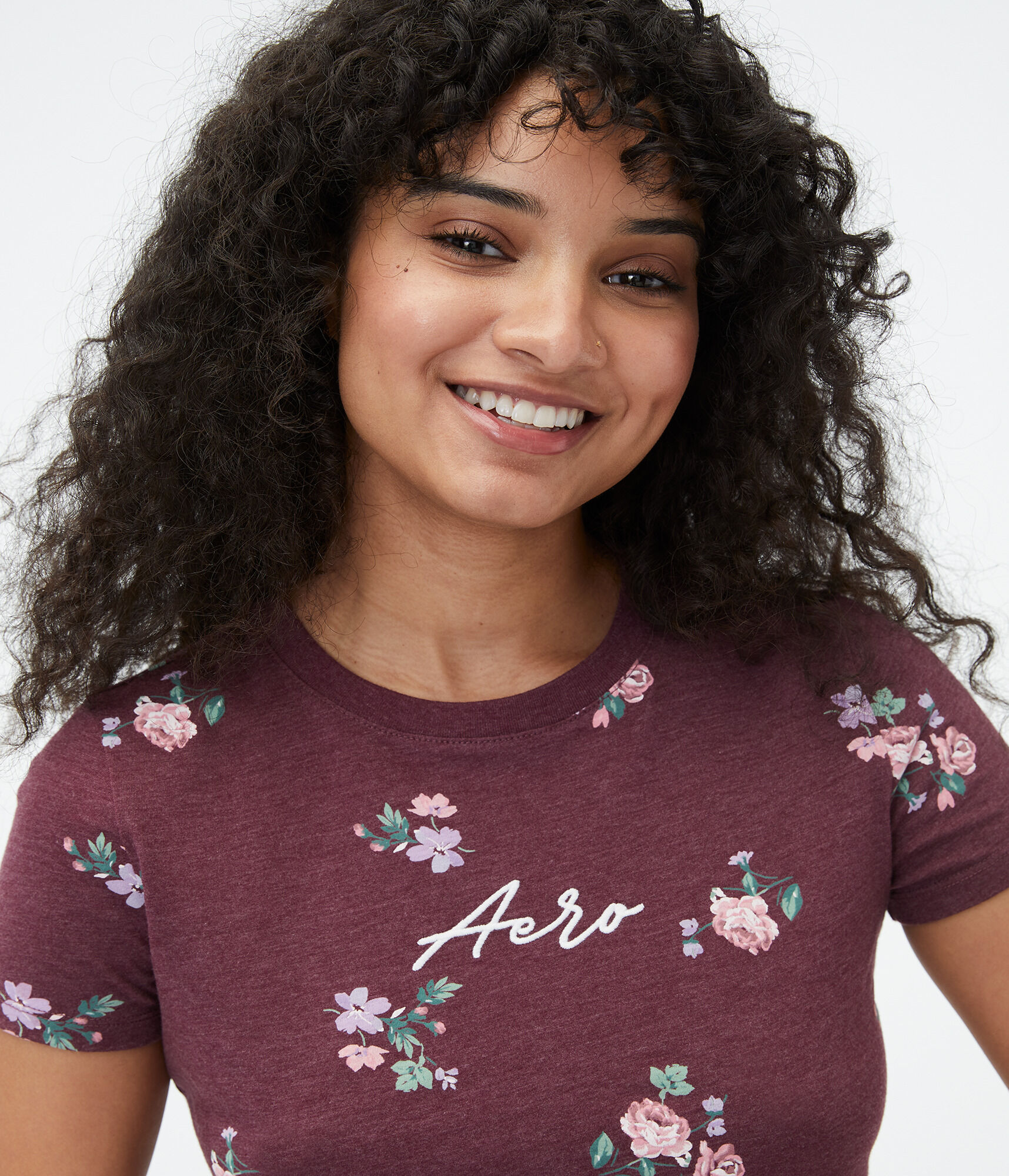 Aero Logo Floral Graphic Tee