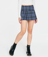 Plaid Pleated Mini Skirt