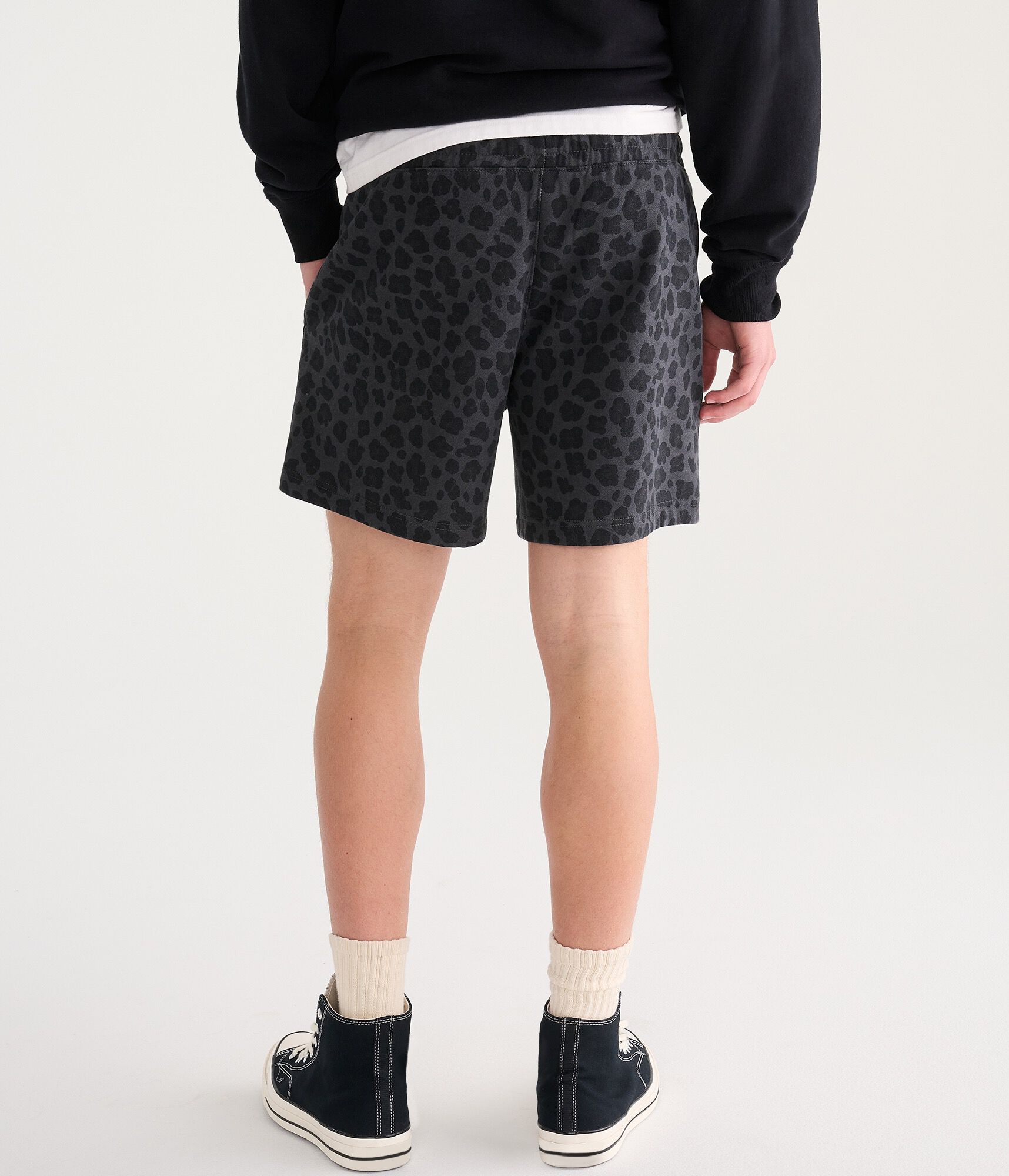 Cloud Soft Leopard Print Fleece Shorts