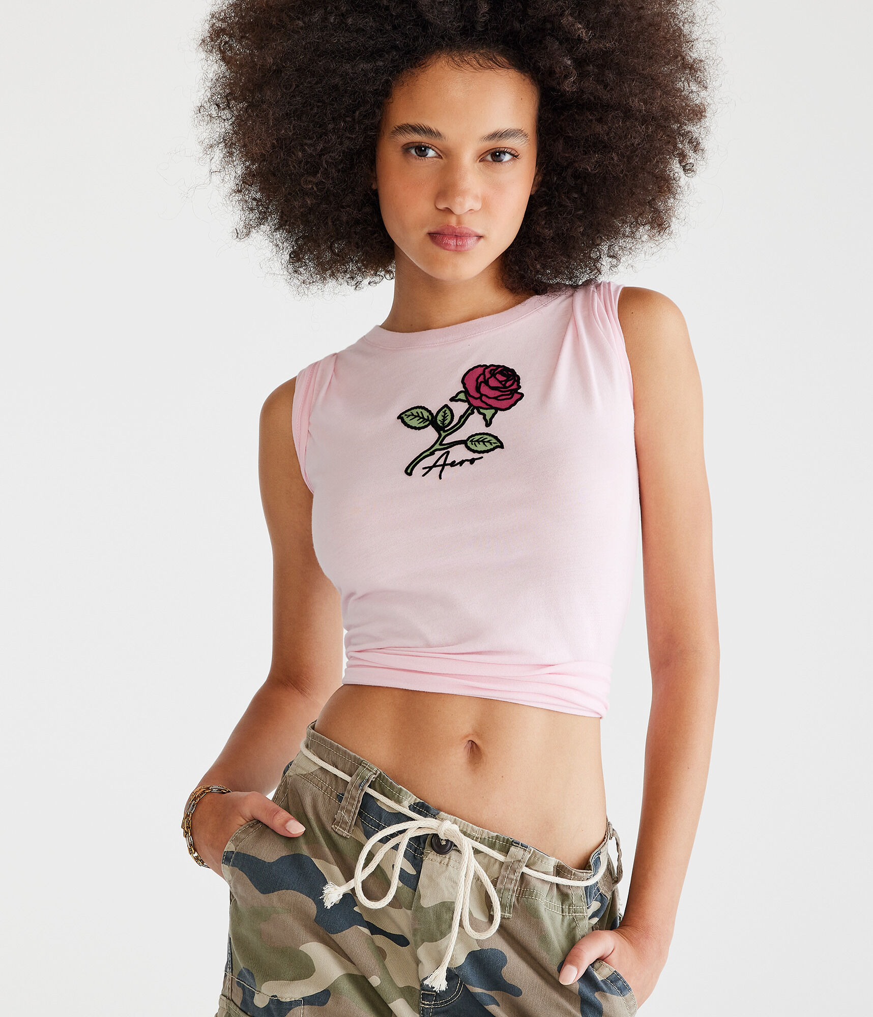 Aero Rose Flocked Graphic Tee