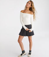 Cable Off-The-Shoulder Sweater
