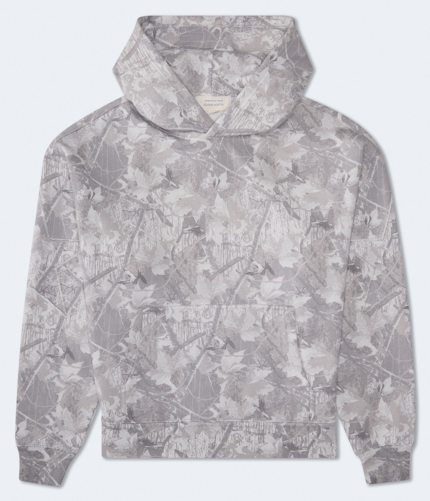 Cloud Soft Forest Camo Boxy Pullover Hoodie